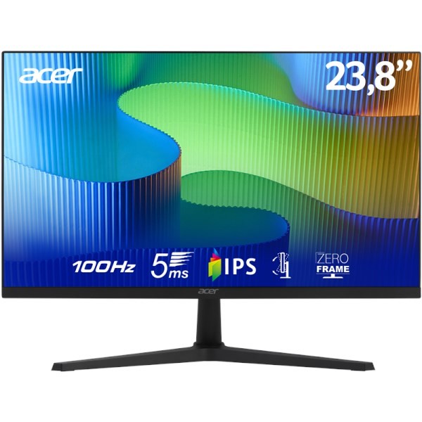 Acer Monitor | 23.8'' | FHD 100Hz R Stand | 1 X Vga | 1 X Hdmi | Black |