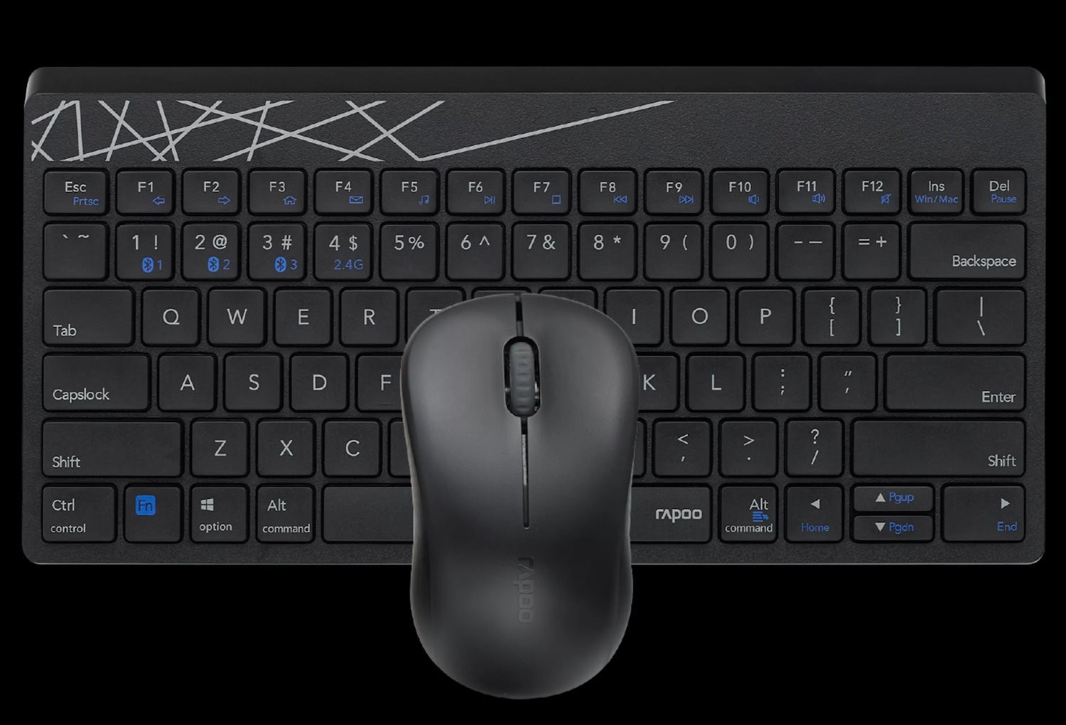 Rapoo 8000GT - Multi-Mode Wireless Keyboard And Mouse Combo - Mini