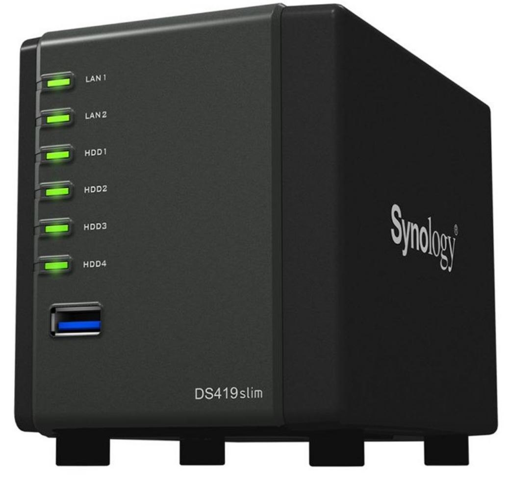 Synology DS419slim DiskStation 2.5" HDD 4-Bay Nas
