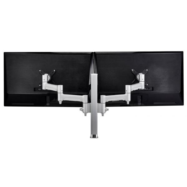 Atdec Awm Dual Monitor Arm Solution - 460MM Articulating Arms - 400MM Post - F Clamp - White