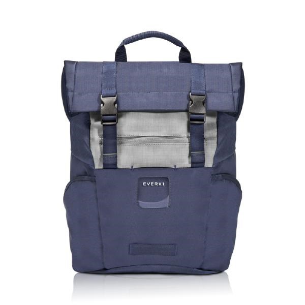 Everki ContemPRO Roll Top Laptop Backpack, Up To 15.6" Navy (Ekp161n) With Dedicated Tablet/iPad/Pro/Kindle Compartment Up To 13"
