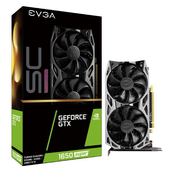 Evga GeForce GTX 1650 Super SC Ultra Gaming, 04G-P4-1357-KR, 4GB GDDR6, Dual Fan, Metal Backplate