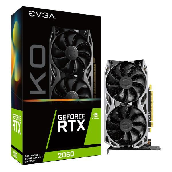 Evga GeForce RTX 2060 Ko Gaming, 06G-P4-2066-KR, 6GB GDDR6, Dual Fans, Metal Backplate
