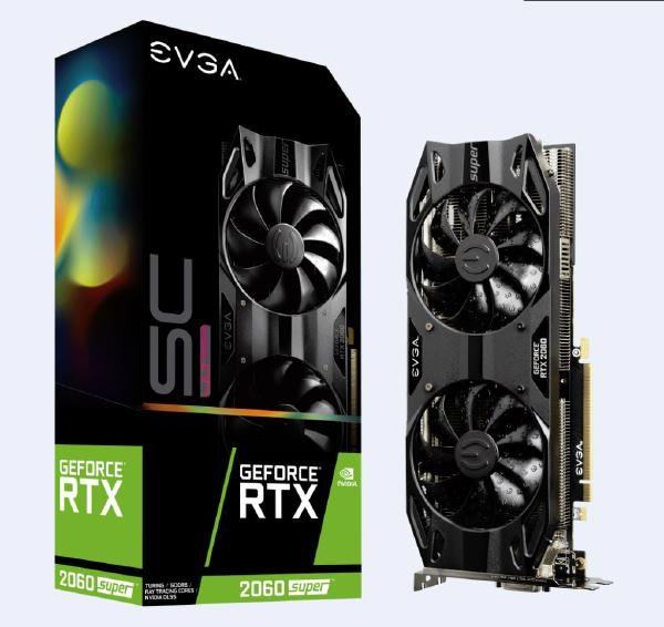 Evga GeForce RTX 2060 Super SC Ultra Gaming, 8GB, GDDR6, Pcie, Dual HDB Fans, Hdmi 2.0B, DisplayPort 1.4 And Dual-Link Dvi, HDCP 2.2
