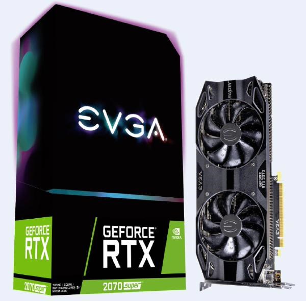 Evga GeForce RTX 2070 Super Black Gaming, 08G-P4-3071-KR, 8GB GDDR6, Pcie, DisplayPort 1.4, Hdmi 2.0B, HDCP 2.2