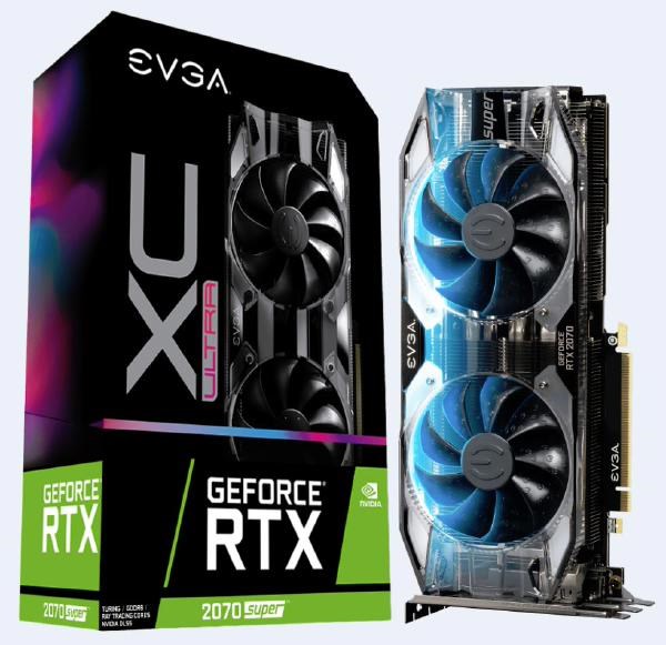 Evga GeForce RTX 2070 Super XC Ultra Gaming, 08G-P4-3173-KR, 8GB GDDR6, Dual HDB Fans, RGB Led, Adjustable RGB LED,DisplayPort 1.4,Hdmi 2.0B, HDCP 2.2