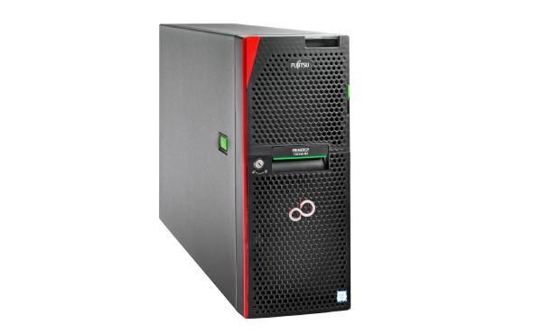 Fujitsu TX2550 M5, Xeon Silver 4208 8C (1/2), 16GB DDR4 -2933 R Ecc (1/24), 2.5" Sata/Sas (0/8), EP420i, Irmc, 800W (2/2), Tower, 3YR Onsite