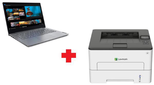 Lenovo ThinkBook 14 -20Rv00c1au- Intel I5-10210U / 8GB / 512GB SSD / 14" FHD / W10P / 1-1-1 + Free Lexmark B2236DW Monochrome Compact Laser Printer