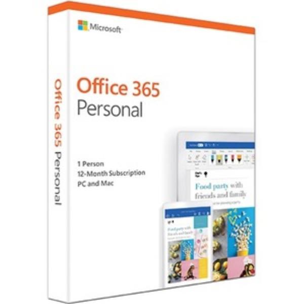 Microsoft Office 365 Personal, License Software, 1 Year Subscription, 1 Device, 32Bit/64Bit, Medialess, PC Or Mac