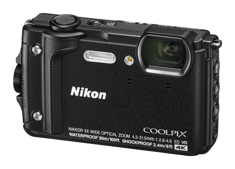 Nikon Digital Compact Camera Coolpix W300, Black,16MP, 5X Optical Zoom, Fixed Lense, F/2.8-4.9, All Weather, Waterproof, 4K Recording,SnapBridge, GPS