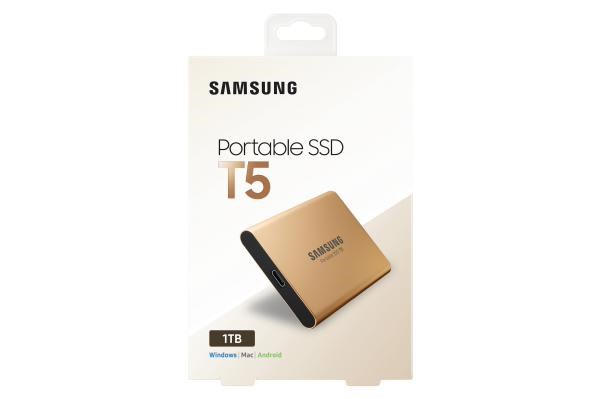 Samsung T5 Portable SSD 1TB/Up To 540MB/Sec Transfer speed/Rose Gold/51G