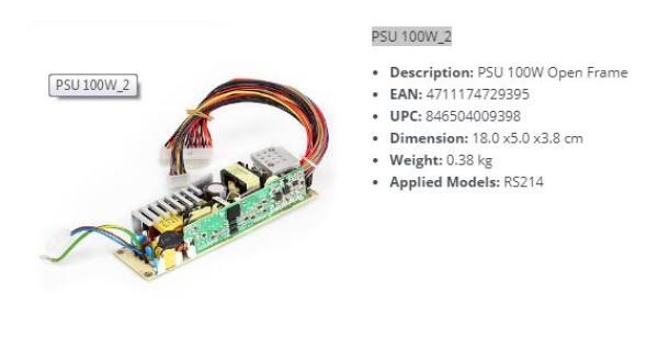 Synology Psu 100W_2 For RS214