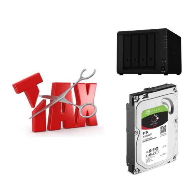 Synology Tax Saver - DS920+ + 4 X Seagate 4TB IronWolf Hard Drives