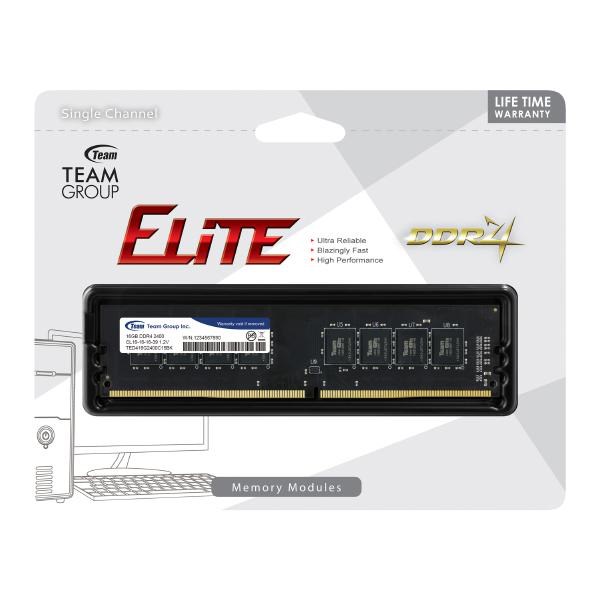 Team Group DDR4 2400MHz PC4-19200 16GB (16GBx1) Dimm 16-16-16-39 1.2V Elite