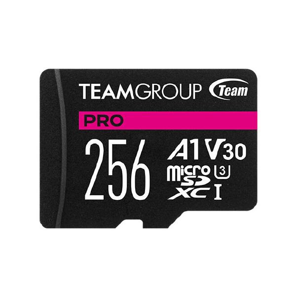 Team Pro V30 256GB U3 MicroSD Card, Ush-I Class 3, Limited Lifetime Warranty