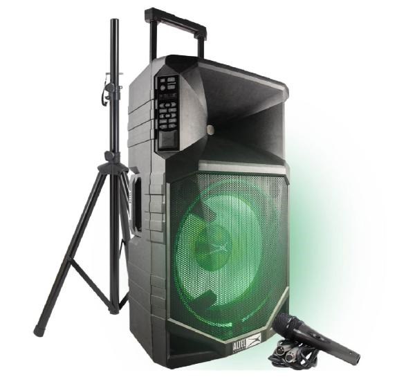 Altec Lansing Thunder 15 Portable Battery Powered Pa Speaker System (Bluetooth, 20HRS Battery, Wired Microphone, Retractable Handle &Amp; Wheels)