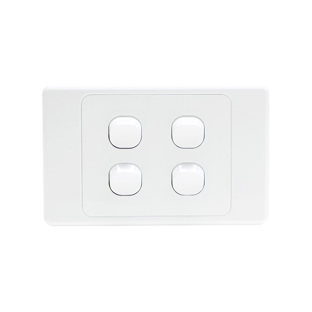 4Cabling 4C | Ultima 4 Gang Switch 250V 16Ax - Horizontal