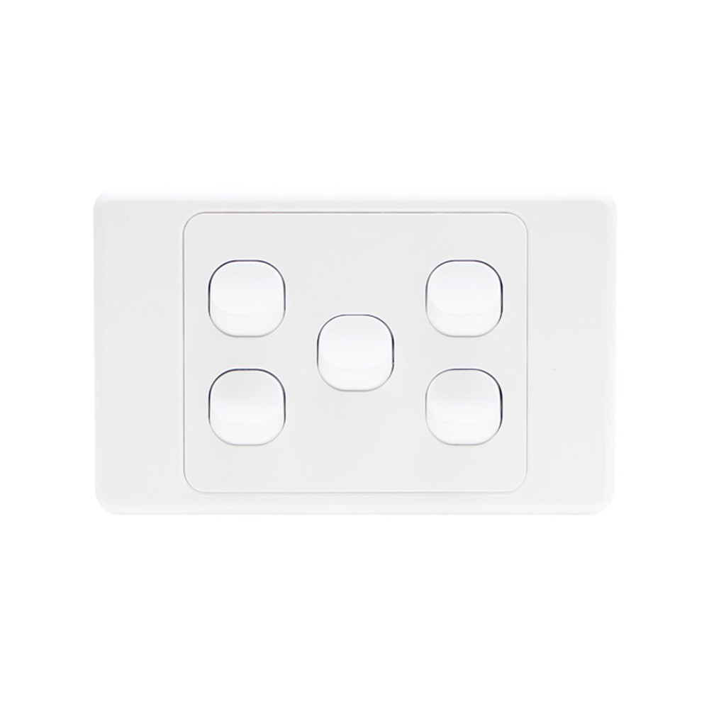 4Cabling 4C | Ultima 5 Gang Switch 250V 16Ax - Horizontal