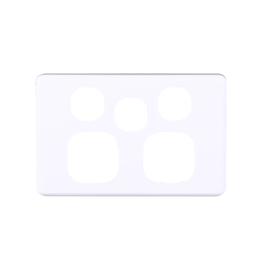 4Cabling 4C | Classic Double Power Point With Extra Switch Cover Plate - White