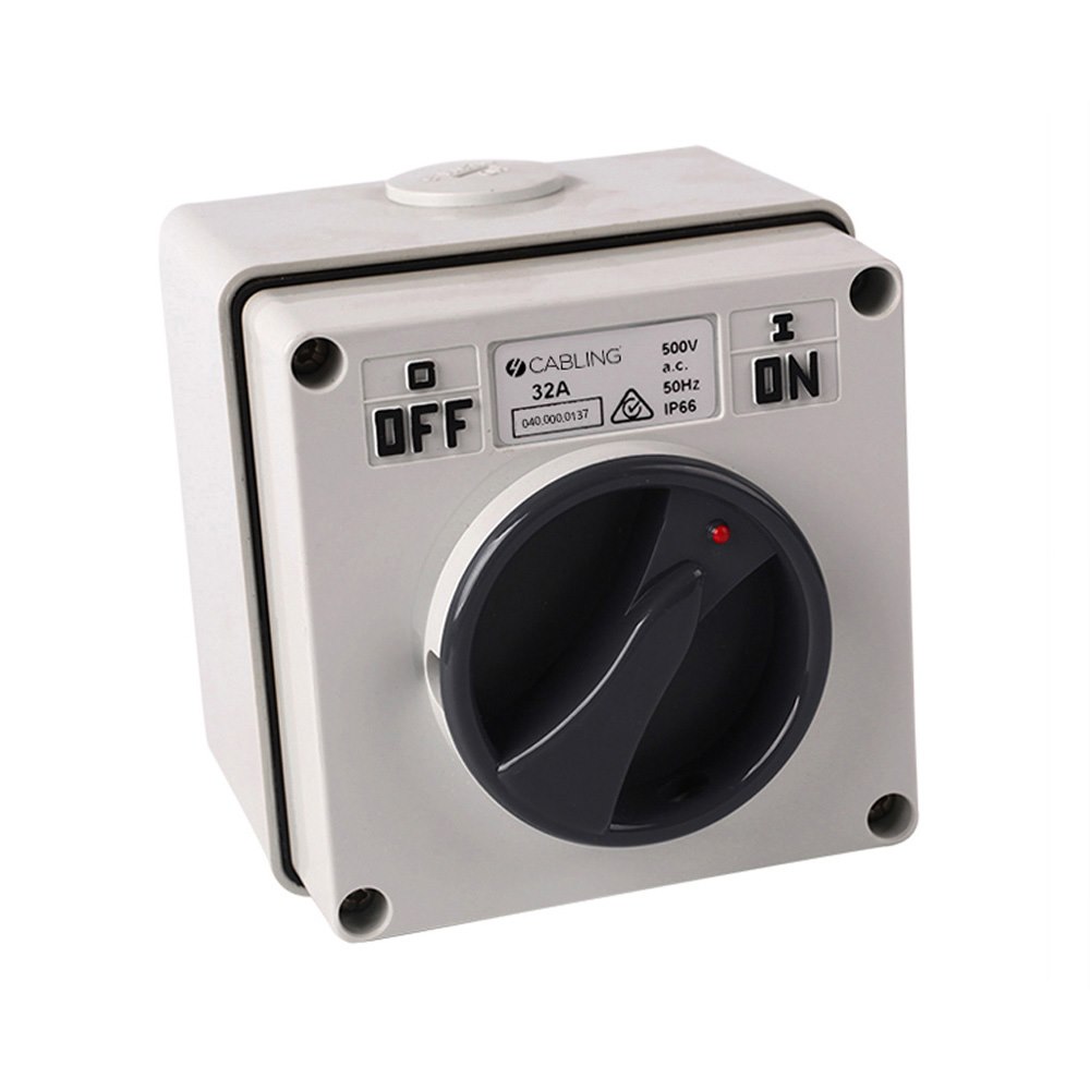 4Cabling 4C | Surface Switch Ip66 2Pole 500V 32A