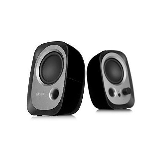 Edifier R12u Usb Compact 2.0 Multimedia Speakers System (Black)- 3.5MM AUX/USB/Ideal For Desktop,Laptop,Tablet Or Phone
