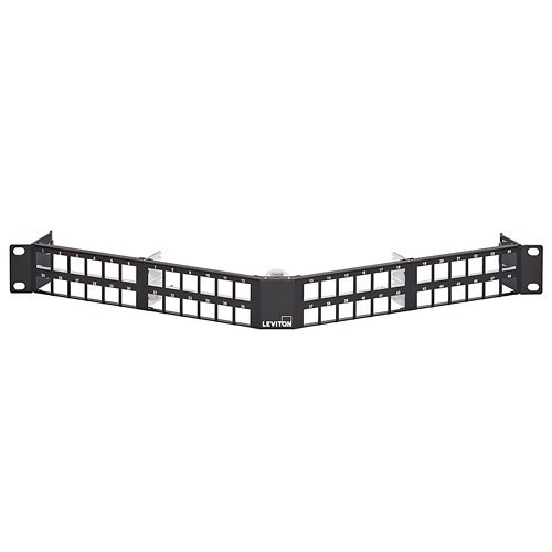 Leviton | E2xhd 1Ru High-Density Universal Angled Panel