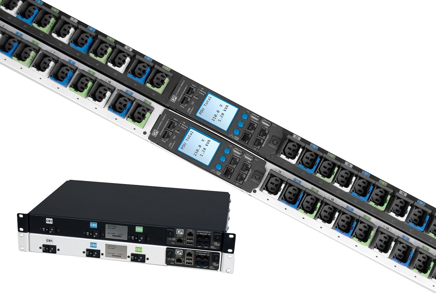 Chatsworth Monitored Pro eConnect Pdu | Black | Vertical | 220-240V 1P/15A/C20 Inlet To Iec 60309 15A 1P+N+E Input