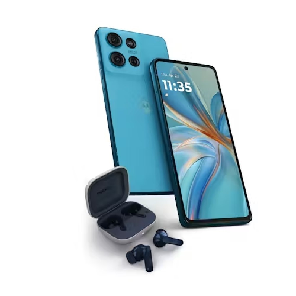 Motorola Moto G75 5G 256GB W Moto Buds - Aqua Blue*AU Stock*, 6.8', Full HD+, 120Hz, 8GB/256GB, 50MP/16MP, Single+ Esim, 5000mAh, 2 Years Warranty