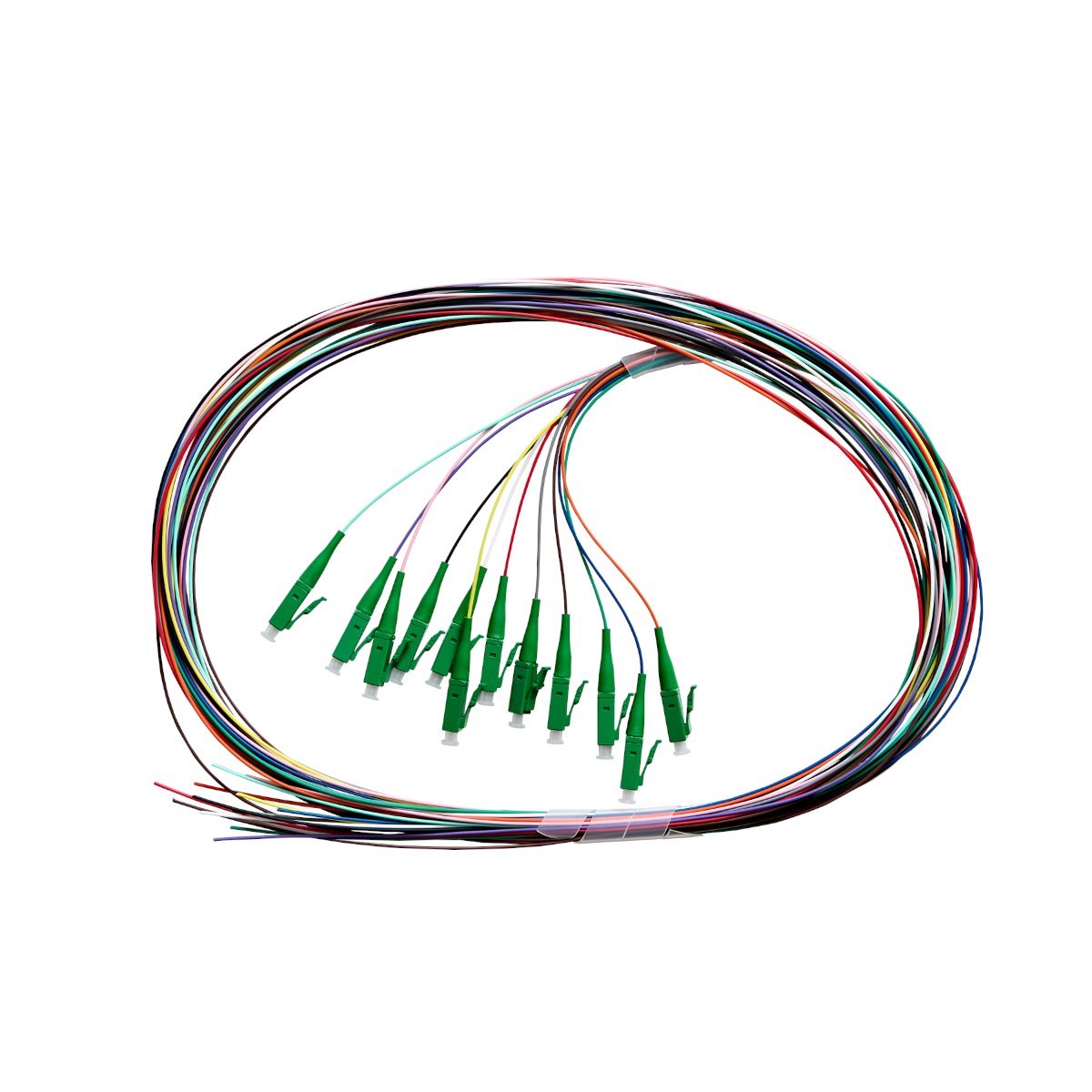 4Cabling 2M Fibre Pigtail Lc/Apc Os2/Os1 Singlemode | 12 Pack Rainbow
