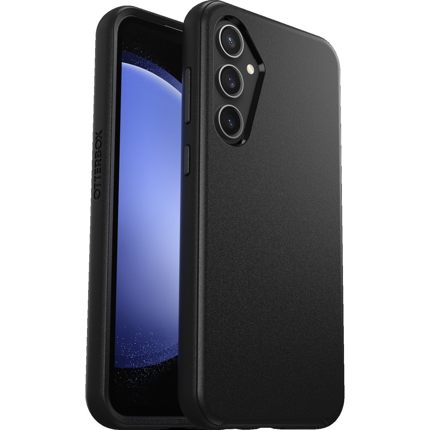 OtterBox Symmetry Samsung Galaxy S23 Fe (6.4') Case Black - (77-94860), Drop+ 3X Military Standard, Raised Edges, Ultra-Sleek, Reinforced Corners