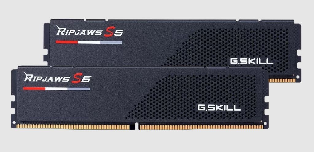 G.Skill F5-6400J3648F16GX2-RS5K 32GB (2 X 16GB)/ DDR5 6400 MT/s/ Timings 36-48-48-102/ Voltage 1.35V/ Ripjaws S5