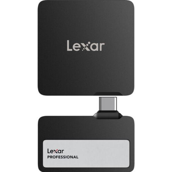 Lexar Professional Go SL400 Portable SSD With Hub, Usb 3.2 Gen 2, 1TB, Black, 2 Years Warranty