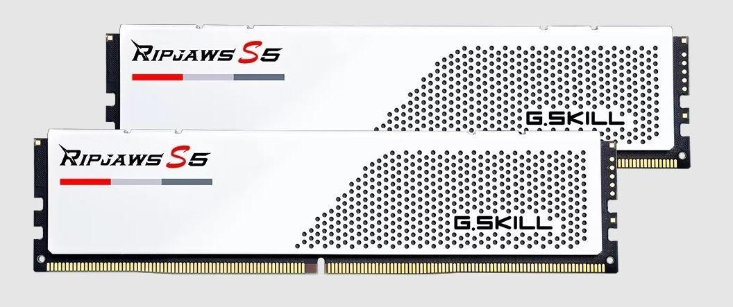 G.Skill F5-6400J3648F16GX2-RS5W 32GB (2 X 16GB)/ DDR5 6400 MT/s/ Timings 36-48-48-102/ Voltage 1.35V/ Ripjaws S5