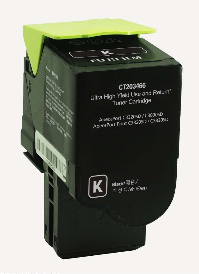 Fujifilm Black Ultra Hi YLD Use And Ret Urn Toner Cart 10.5K For Apc38 30 Appc3830 Apc3320 Appc3320