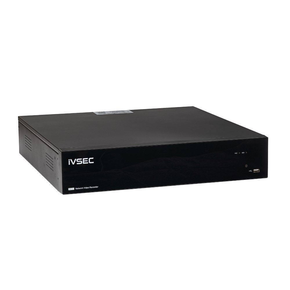 Ivsec Nr6324exa NVR 32 Channels 2 Gigabit Ports 4 Bays H265 4K Hdmi Adv Ivs