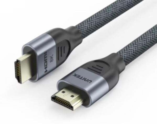 Unitek 1M Male To Male 8K Hdmi 2.1 Cable, 60Hz, Ultra High-Speed Up To 48Gbps, Black, Unitek Gift Box