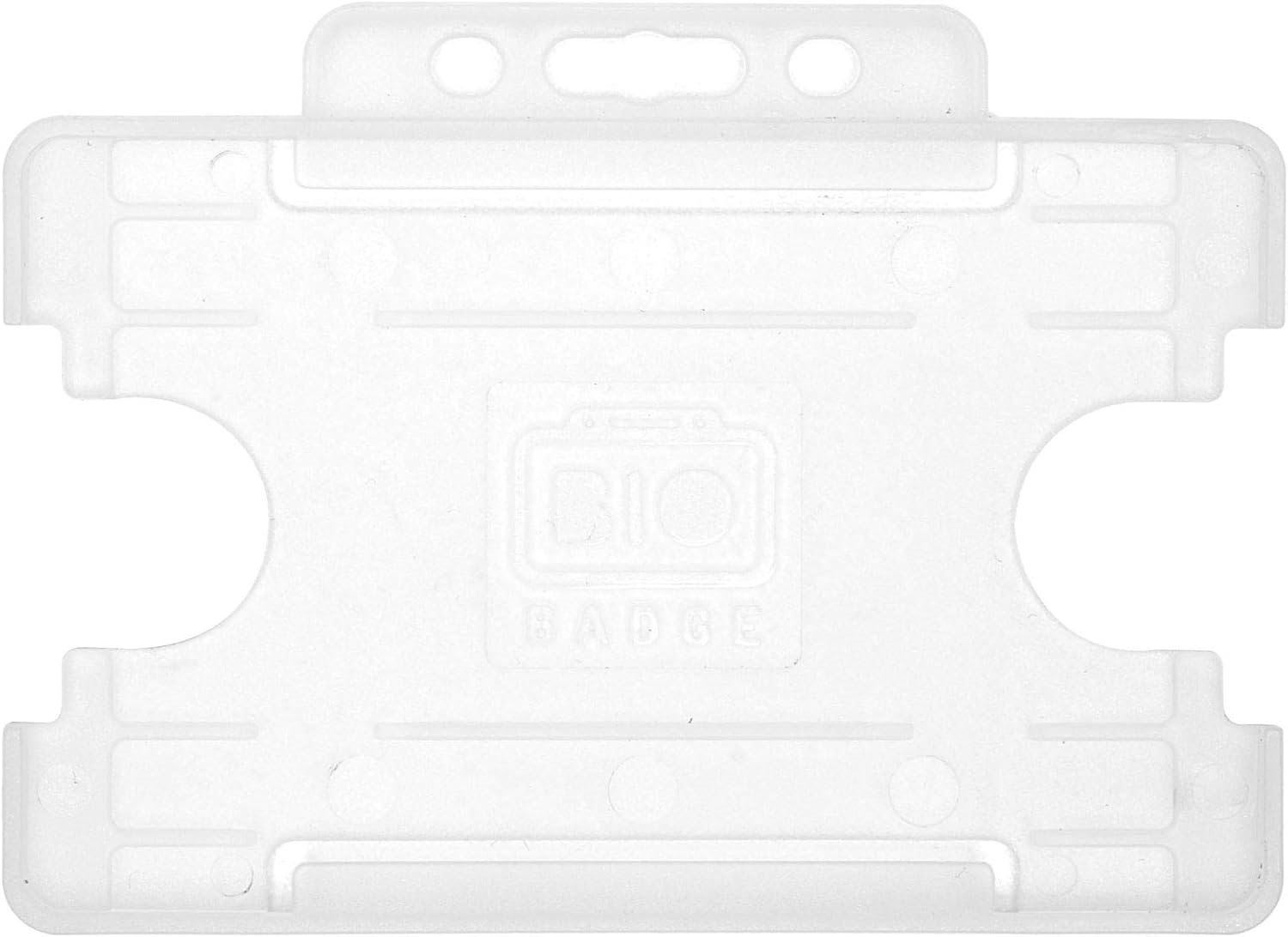 Clear BioBadge Landscape ID Card Holders Open-Faced for ID Cards