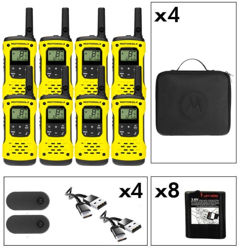 Motorola T92 Walkie Talkies (8-Pack)