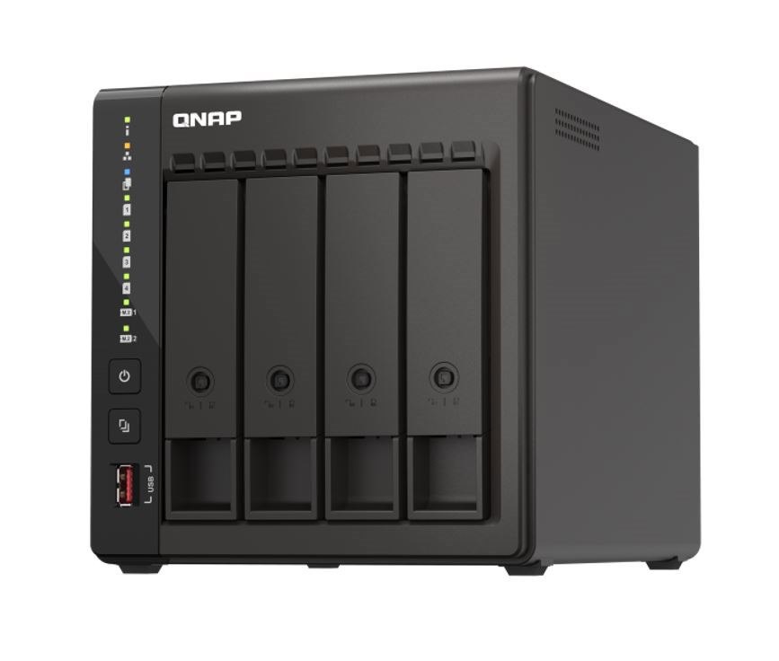 Qnap Ts-453E-8G 4 Bay Nas Intel® Celeron® J6412 Uhd Graphics 8GB Hot-Swappable 2XM.2 PCle 2XGbE2.5 Wol 2Xusb3.2 3YR WTY