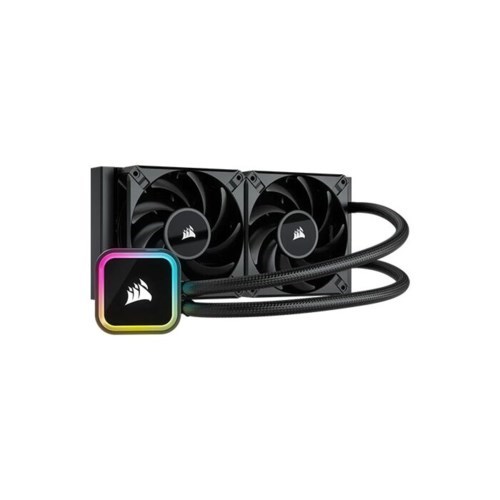 Corsair H100i Elite 240MM Radiator, 2X Af120 Zero RPM, Variable Fans Via Icue, Ultra Bright RGB Pump Head. Liquid Cooling. Black. 5 YRS Warranty.