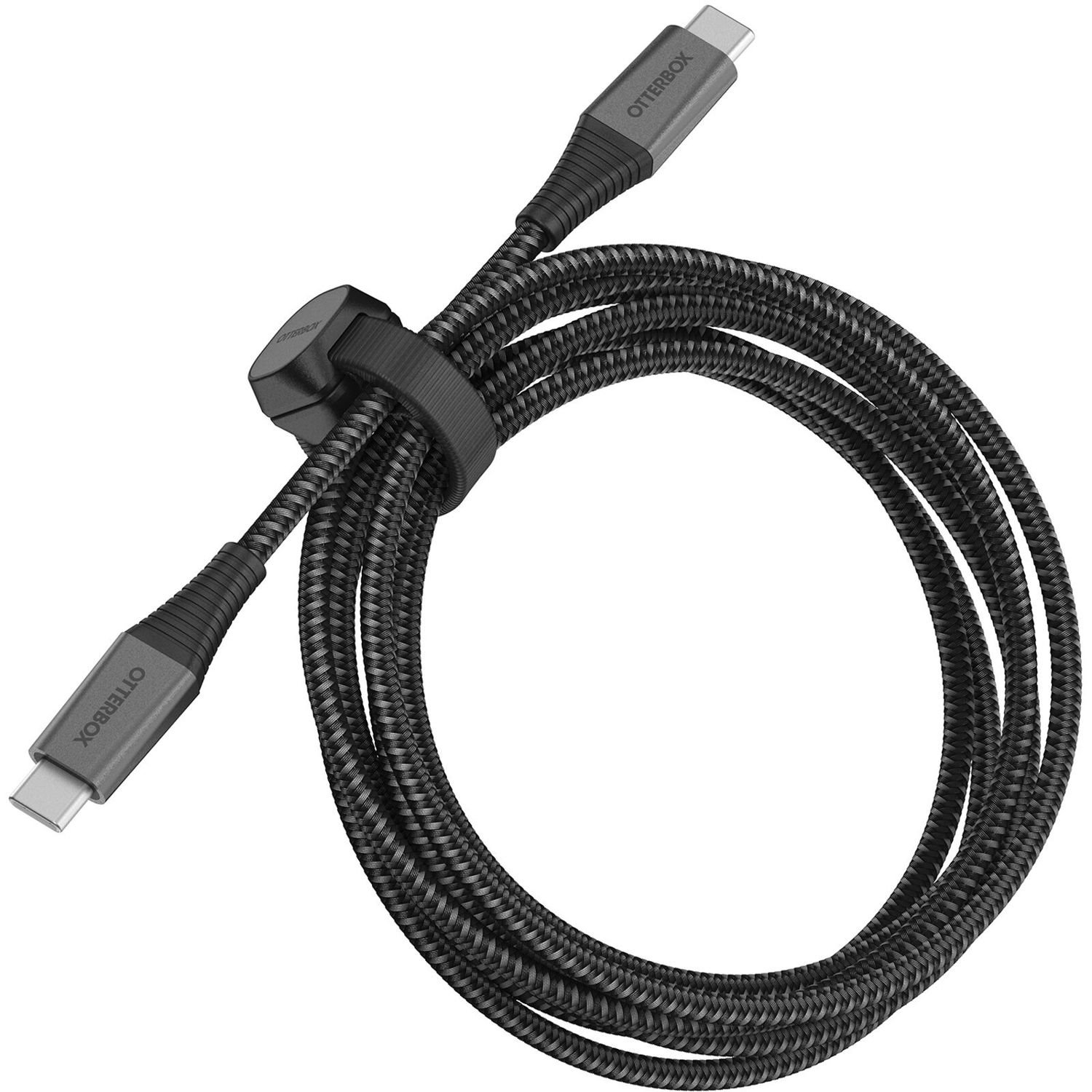 OtterBox Usb-C To Usb-C Cable (2M) Premium Pro Fast Charge - Haunted Hour (Black) (78-80888), Usb-If Certified, 480 MBPS Data Transfer Rate, Rugged