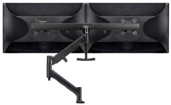 Atdec Awm Single Arm - Dual Rail - Up To 2X 27" Wide Screens - &LT;16KG - Grommet Clamp - Black