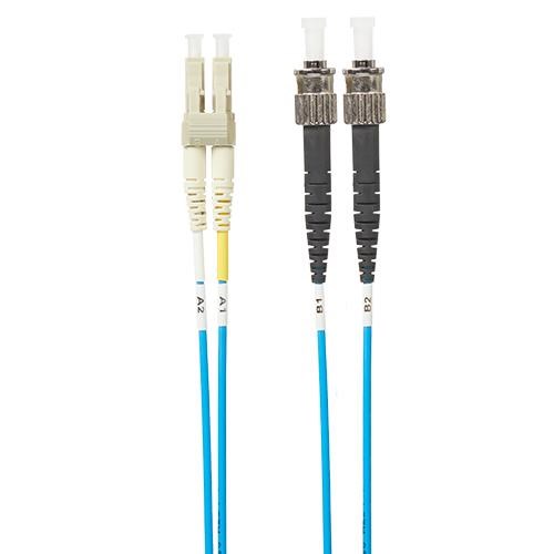4Cabling 1M LC-ST Om4 Multimode Fibre Optic Cable: Blue