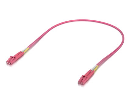 OM4 Duplex LC UPC Fiber Patch Cable 0.5m