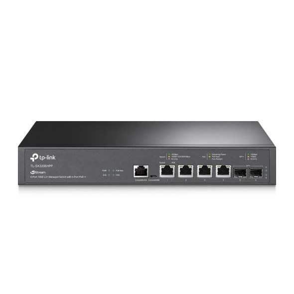 Tp-Link 6-Port Managed 10Gbe L2+ Switch, Poe++(4), 5YR WTY