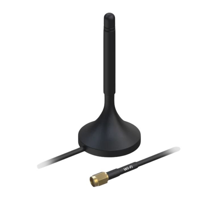 Teltonika WiFi Magnetic Sma Antenna - 2.4GHz 1.5M Cable Length - Formerly 003R-00230