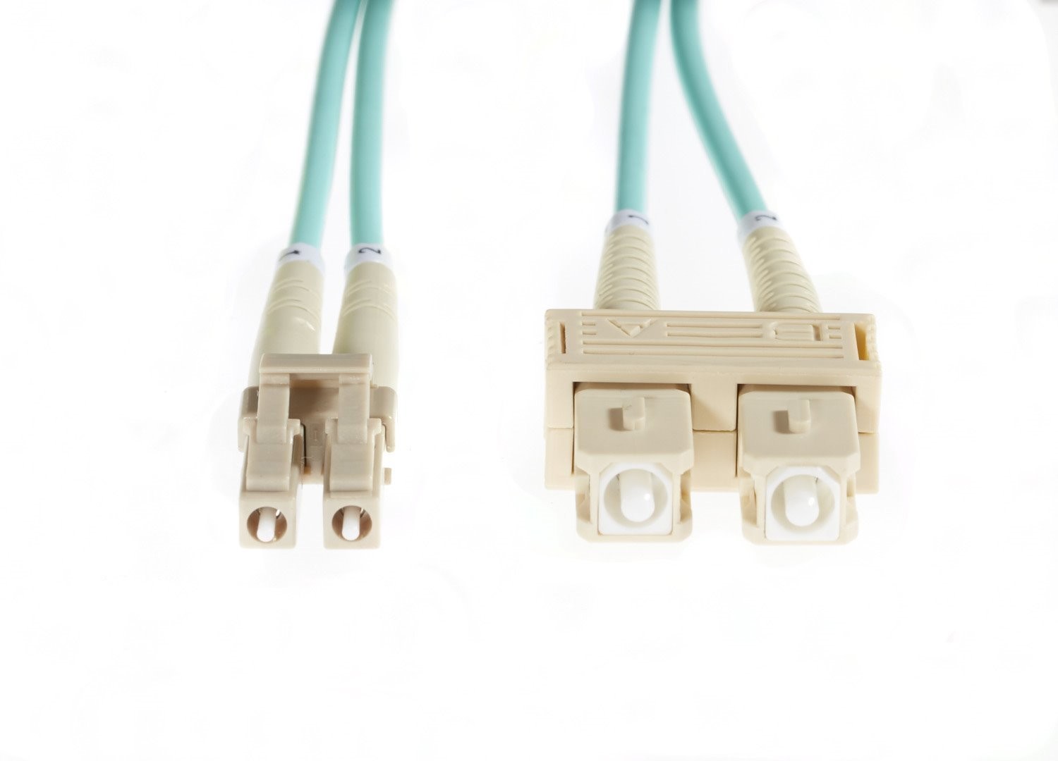 4Cabling 0.5M LC-SC Om4 Multimode Fibre Optic Cable: Aqua