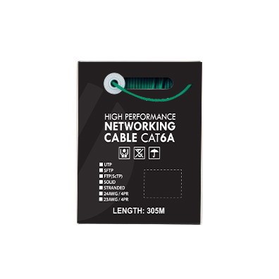 4Cabling 4C | Cat6a U/Utp 23AWGx4P, PVC Jacket | Supplied On Plastic Reel | 305M Roll Green