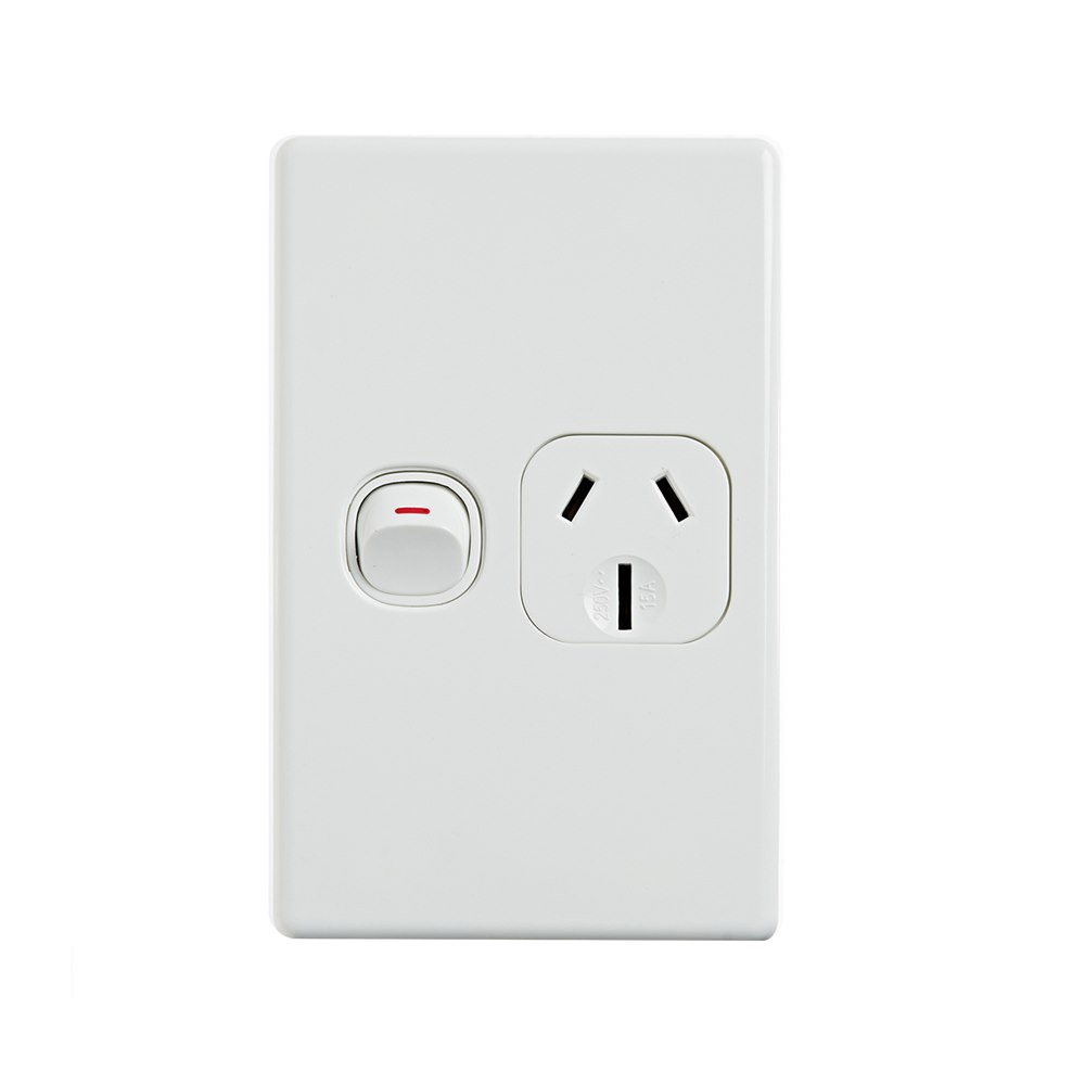 4Cabling 4C | Elegant Single Power Point 250V 15A - Vertical