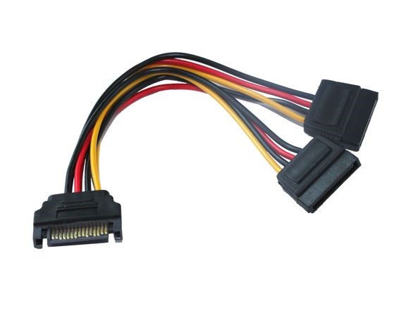 Generic 20CM Sata Power (Male) To 2 X Sata Power (Female) Splitter Cable Adapter